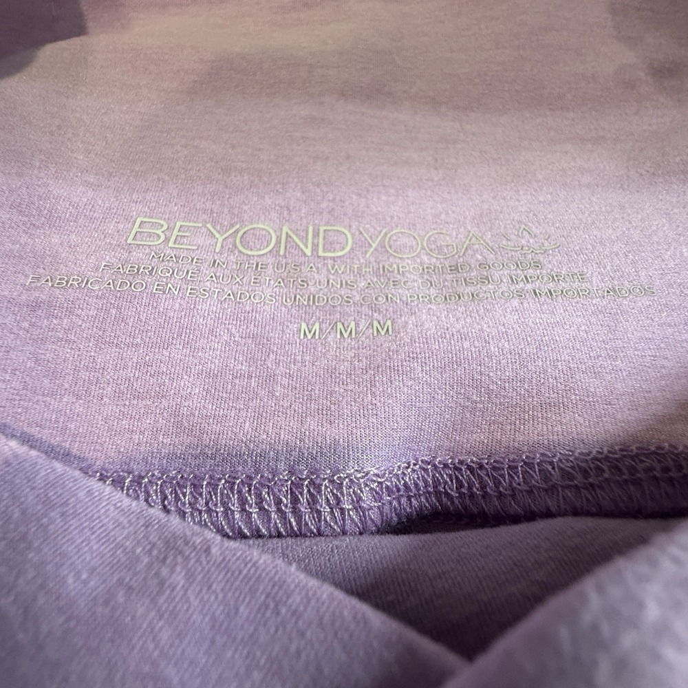 Beyond Yoga Spacedye Sports Bra Tank & Leggings Matching Set Purple Women's M - Picture 6 of 6
